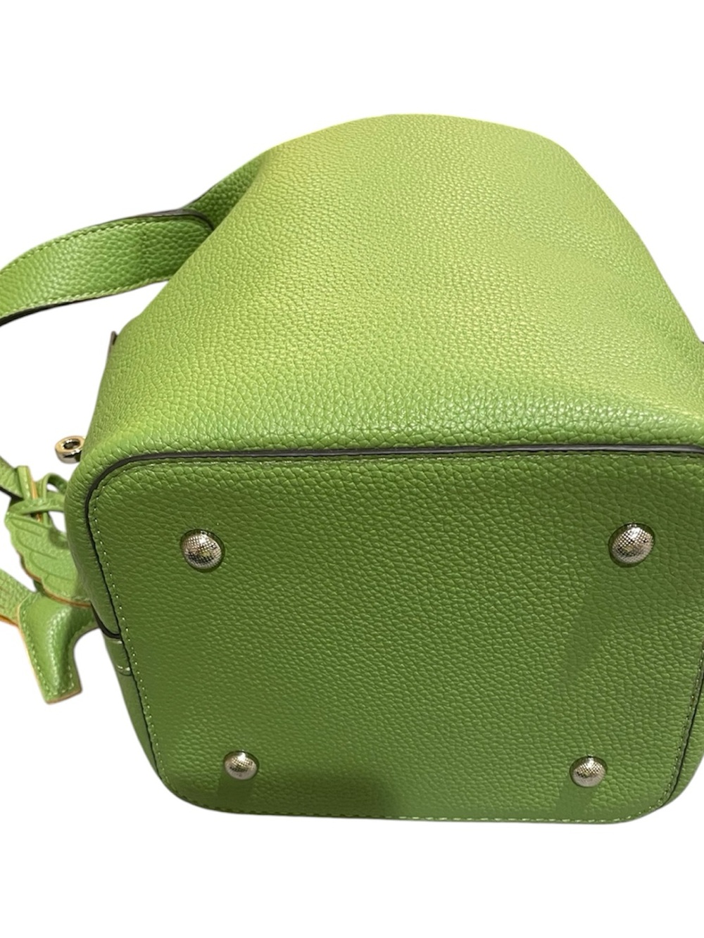 Kadynow Green Bucket Tote Lock Bag Horse Charm Quiet Luxury NWOT - Picture 9 of 11